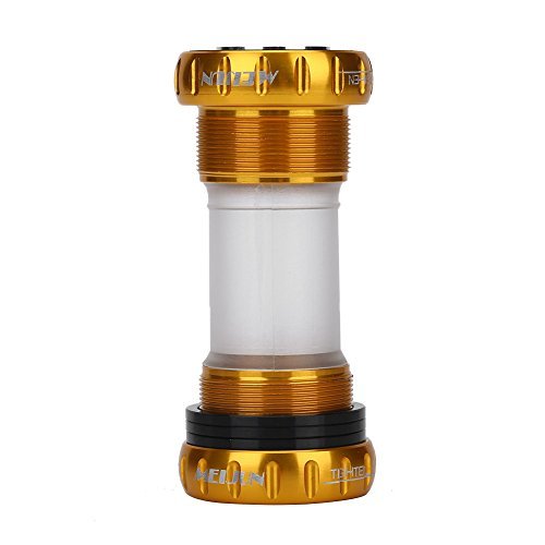 Dilwe Bottom Bracket, Aluminum Alloy PP External Bottom Thread Crankset for Bike(Gold)
