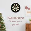 LinkVisions Sisal/Bristle Dartboard with Staple-Free Bullseye 17.8 x1.5 and 12 Steel Tip Darts 18g, Dartboard Mounting Kits Included view 3