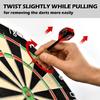 LinkVisions Sisal/Bristle Dartboard with Staple-Free Bullseye 17.8 x1.5 and 12 Steel Tip Darts 18g, Dartboard Mounting Kits Included view 4