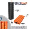 Brazyn Morph Foam Roller (Bravo-Midnight) Collapsible Travel Foam Roller for Pain Relief, Workout Muscle Recovery, Back Massager, Deep Tissue Leg Massage, Back Cracker, Stretcher; Small, Portable view 2