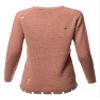 Awesome21 Casual Solid Distressed Detail V-Neck Over-Sized Knit Sweater Mauve Size S view 3
