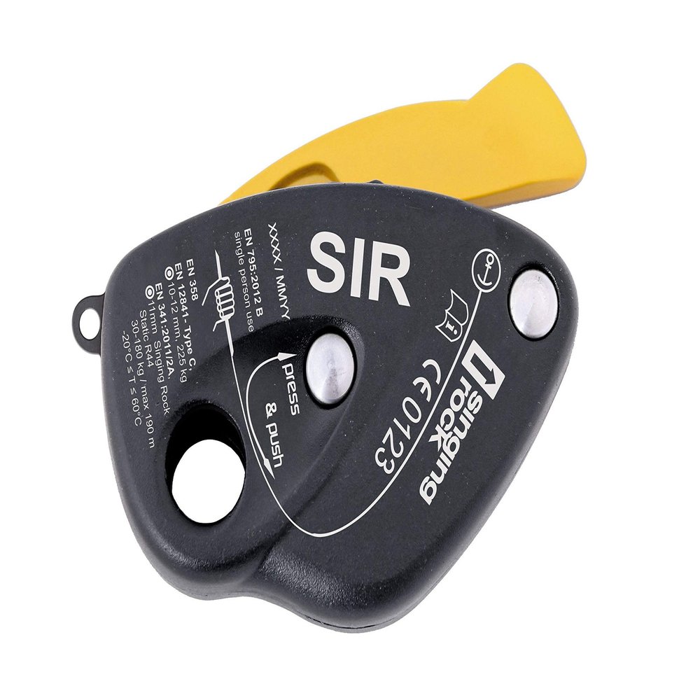 Singing Rock Sir Descender ANSI Z359.4,Black