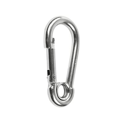MARINE CITY Carabiner Clip Snap Hook 316 Stainless Steel Clips Ideal for Fishing Boating Sailing & Camping (1 Pcs, 2-3/4 Inches with Ring)