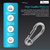 MARINE CITY Carabiner Clip Snap Hook 316 Stainless Steel Clips Ideal for Fishing Boating Sailing & Camping (1 Pcs, 2-3/4 Inches with Ring) view 3