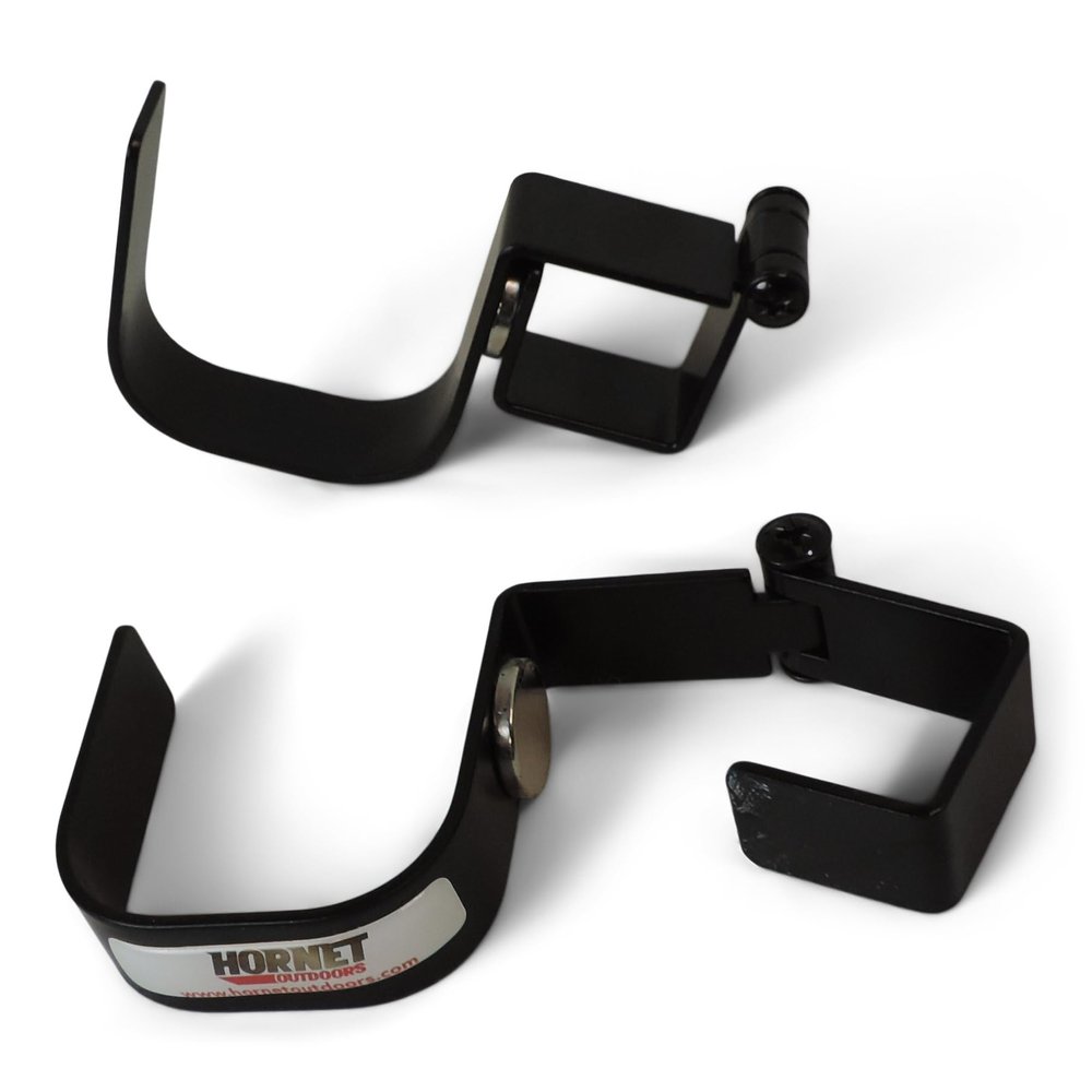 Hornet Outdoors Stay-Put Quick Hook Fits 1" Square Tube TSH-21 Two Accessory Hook. Hunting Bow Hooks 2 Pack