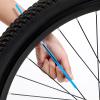 VORCOOL 75 Pcs Bike Spoke Covers, Motorcycle Motocross Dirt Bike Wheel Rim Spoke Wraps Protector Kit, Easy Install, Lightweight, Sky-Blue view 3