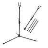 Archery Bow Stand Recurve Bows Holder Support Removable Rack Shooting Outdoor (Black)