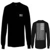 0092. White Vintage American Flag United States America USA us Military Patriotic Men's Long Sleeve t Shirt (Black, 2X Large) view 1