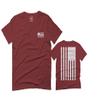 0092. White Vintage American Flag United States America USA us Military Patriotic for Men T Shirt (Maroon, 2X Largel) view 1