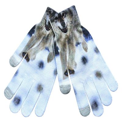 BaiX Women's and Men's 3D Prints Winter Knitted Touchscreen Gloves Wolf