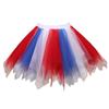 Girls Tutu Skirts Layered Tulle Princess Dresses Sparkle Halloween Tutu Red/White/Blue 3-5T view 1