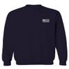 0092. White Vintage American Flag United States America USA us Military Patriotic Men's Crewneck Sweatshirt (Navy Small) view 2