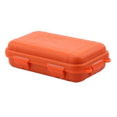 FILFEEL Outdoor Plastic Shockproof Box Airtight Survival Case Container Storage Carry Box Small (L-Orange)
