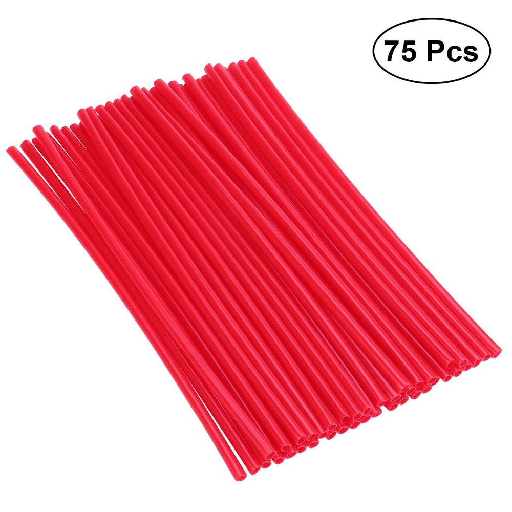 VORCOOL 75PCS Bicycle Spoke Skins Wraps Covers Motorcycle Motocross Dirt Bike MTB Wheel Rim Bike Spoke Wraps Protector Kit Red