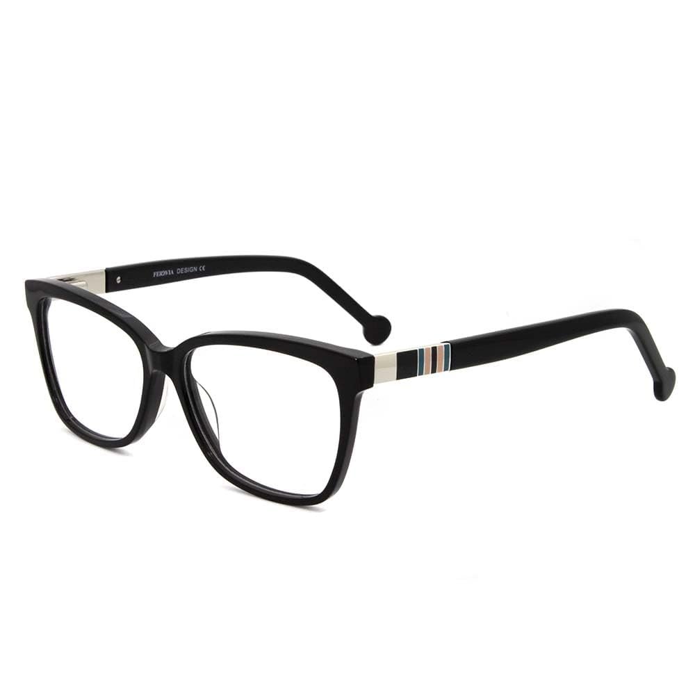 Acetate stylish glasses fashion square eyeglasses for women men clear lens eyewear frame unique design black glasses
