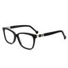 Acetate stylish glasses fashion square eyeglasses for women men clear lens eyewear frame unique design black glasses view 1