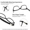 Acetate stylish glasses fashion square eyeglasses for women men clear lens eyewear frame unique design black glasses view 4