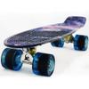 Skateboard Youth 22 inch Mini Cruiser Retro Starry Adults Skateboards for Kids Boys Girls Beginners Child Toddler Teenagers Dog Age 5 (Purple Galaxy) view 1