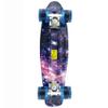 Skateboard Youth 22 inch Mini Cruiser Retro Starry Adults Skateboards for Kids Boys Girls Beginners Child Toddler Teenagers Dog Age 5 (Purple Galaxy) view 3