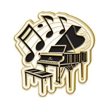 Enamel Piano Music Pins - Piano Lapel Pins, Piano Awards 30 Pack