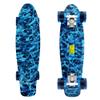 Skateboard Dog 22 inch Retro Mini Skateboards Kids Board for Boys Girl Youth Beginners Children Toddler Teenagers Adults 5 to 6 Year Old (Blue Flame) view 2