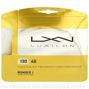 Luxilon 4G Polymer - 130/16L Gauge Polyester (Poly) Tennis Racquet String 8-Pack (8 Sets Per Order)
