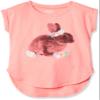 OshKosh B'Gosh Girls' Little Short-Sleeve Tunic, Orange Bunny, 4-5