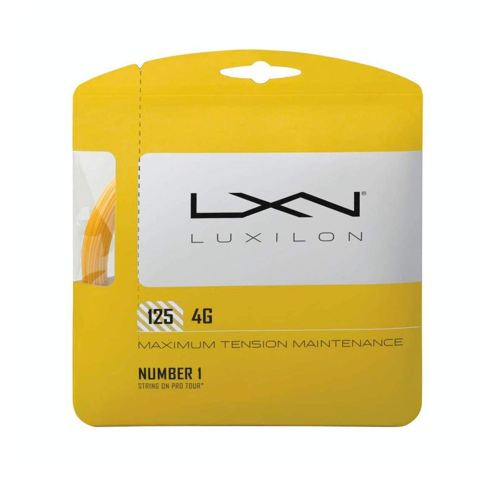 Luxilon 4G Polymer - 125/16 Gauge Polyester (Poly) Tennis Racquet String 2-Pack (2 Sets Per Order)