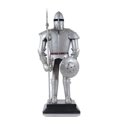 Old Modern Handicrafts Suit of Armour - Medieval Majesty: Handcrafted Iron Armor Replica - A Graceful Addition to Your Home Dcor - 7.5 x 5 x 17 Inches
