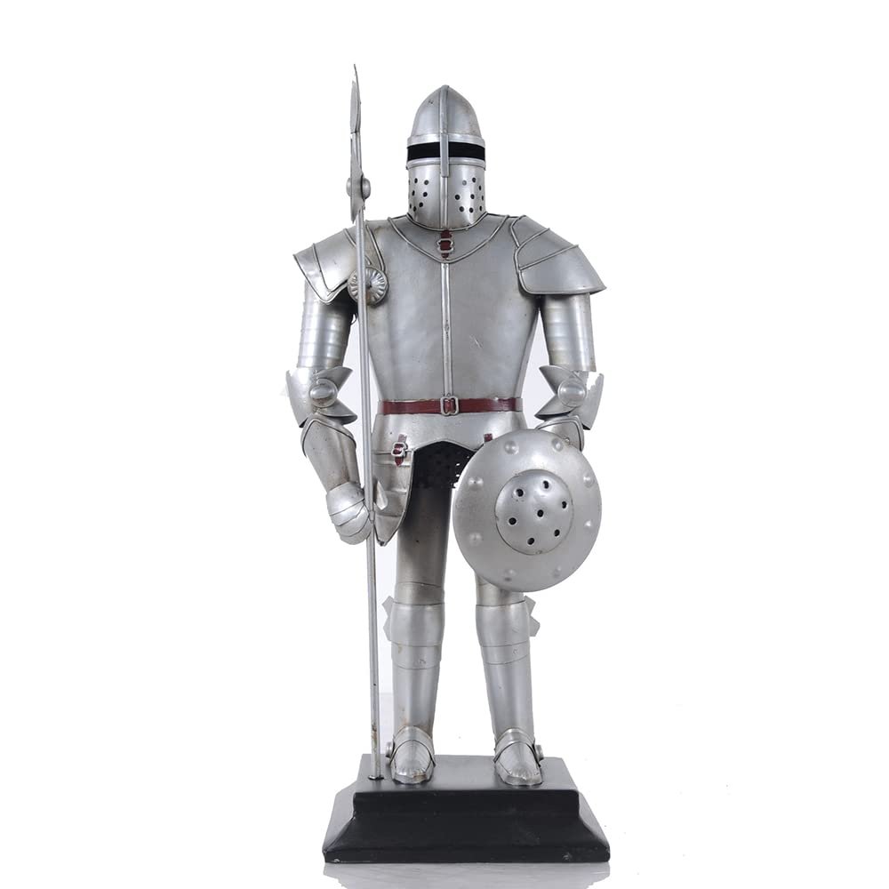 Old Modern Handicrafts Suit of Armour - Medieval Majesty: Handcrafted Iron Armor Replica - A Graceful Addition to Your Home Dcor - 7.5 x 5 x 17 Inches
