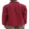 Svenine Childrens Poets Collar Tied Chest Long Sleeve Cotton Renaissance Shirt, 3-6 Years, Plain Fabric - Burgundy Red view 2