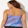 Swimsuits For All Women's Smocked Bandeau Tankini Top - 22, Black (Plus view 2
