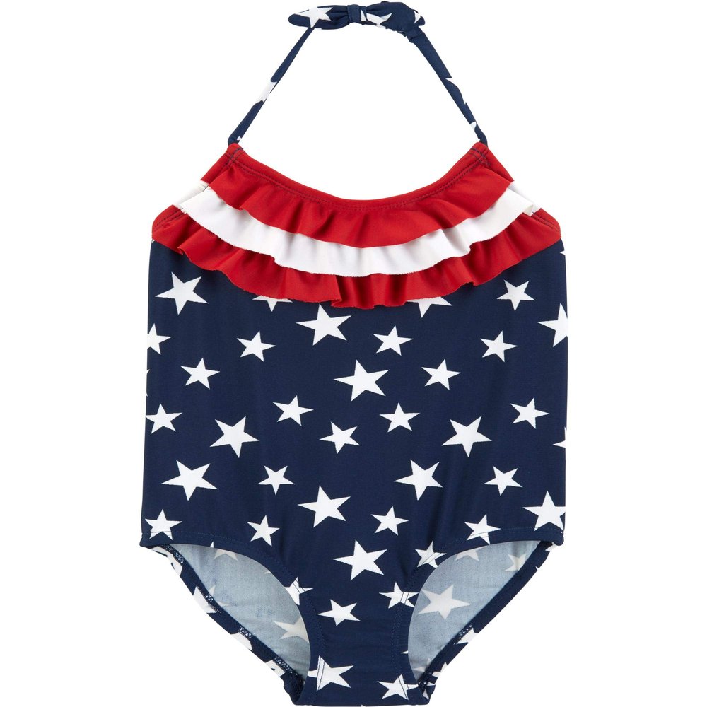 Osh Kosh Toddler Girl's One-Piece Swimsuit Swimwear, Americana, 2T