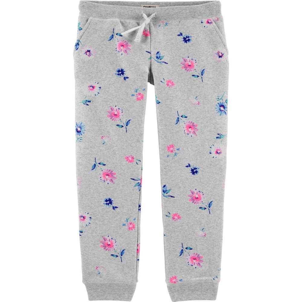 Osh Kosh Toddler Girl's Logo Pant Pants, Pink Floral, 2T