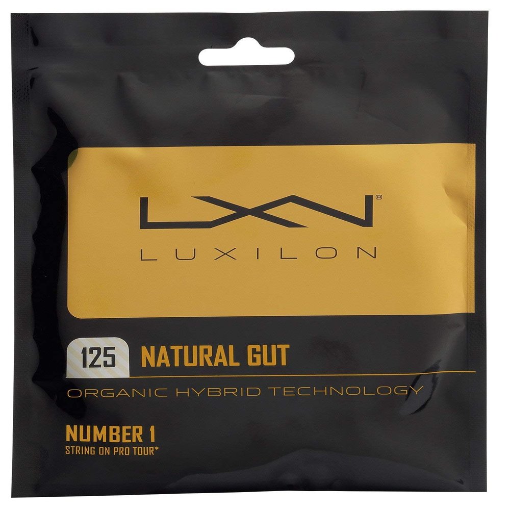 Luxilon Natural Gut 17 Gauge Tennis Racquet String Sets 2-Pack (2 Sets Per Order) - Best for Comfort and Control