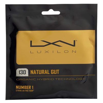 Luxilon Natural Gut 16 Gauge Tennis Racquet String Sets 4-Pack (4 Sets Per Order) - Best for Comfort and Control