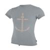 O'Neill Girl's Hybrid UPF 50+ Short Sleeve Sun Shirt, Cool Grey, 4 view 1