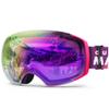 OutdoorMaster Ski Goggles PRO - Frameless, Interchangeable Lens 100% UV400 Protection Snow Goggles for Men & Women (Pink-Purple Frame VLT 45% Fuchsia Lens and Free Protective Case) view 1