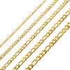 18K Real Gold Gold Chain Necklace for Men women 7.5MM Stainless Steel Figaro Chains 20 Inches