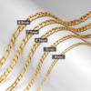 Gold Chain for Men & Women 8.5MM Stainless Steel Figaro Necklace 36 Inches 18K Real Gold Plated view 4