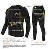 MEETYOO Thermal Underwear for Men, Winter Gear Long Johns Base Layer Top and Bottom Set for Skiing Running view 2