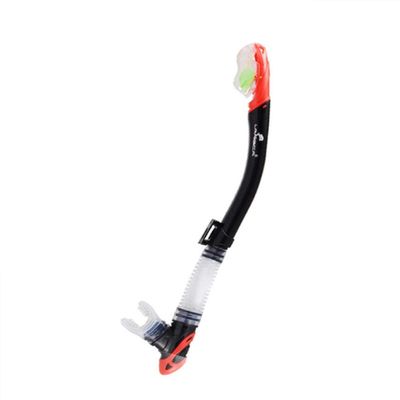 Adult Dry Snorkel with Comfortable Silicone Mouthpiece Snorkeling Scuba Diving (Black, 49cm)