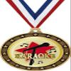 Crown Awards Gold Microphone Music Medals - 2.5" Karaoke Star Singing Award Medal view 1