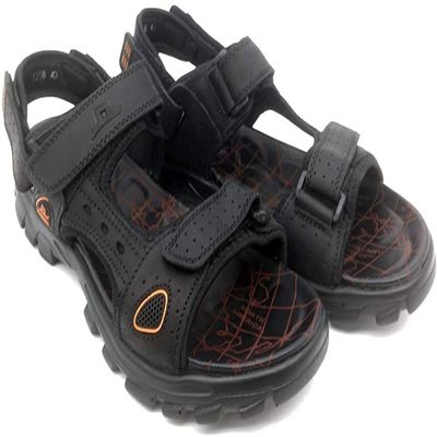 Asifn Men Athletic Open Toe Sandals Slides Outdoor Summer Leather Fisherman Beach Casual Shoes Adventures Outings Hiking 11.5 Black