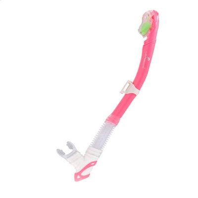 Adult Dry Snorkel with Comfortable Silicone Mouthpiece Snorkeling Scuba Diving (Rose, 49cm)