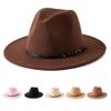 Jastore Kids Girls Boys Classic Wide Brim Bowknot Floppy Fedora Hat Wool Felt Bowler Cap(C-Coffee, 5-10 Years) view 1