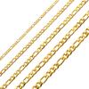 18K Real Gold Gold Chain Necklace for Men & Women 7.5MM Stainless Steel Figaro Chains 28 Inches