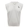 Mens White Lawn Bowl Bowling Sleeveless V Neck Knitted Jumper Top Adults Sweater White 4X-Large view 1