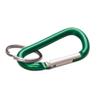 Lucky Line Aluminum Small 2-3/8" Carabiner Clip, Snap C-Shape Link Key Chain, Nickel-Plated Key Ring, Light Weight and Durable, Green, 1 Pack view 1