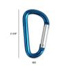 Lucky Line Aluminum Small 2-3/8" Carabiner Clip Set, Snap C-Shape Link Key Chain, Nickel-Plated Key Ring, Light Weight and Durable, Blue, 5 Pack view 3